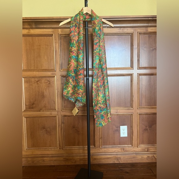 Patricia Nash Scarf Sunny Days Floral Green Multicolor Scarf - Picture 2 of 12